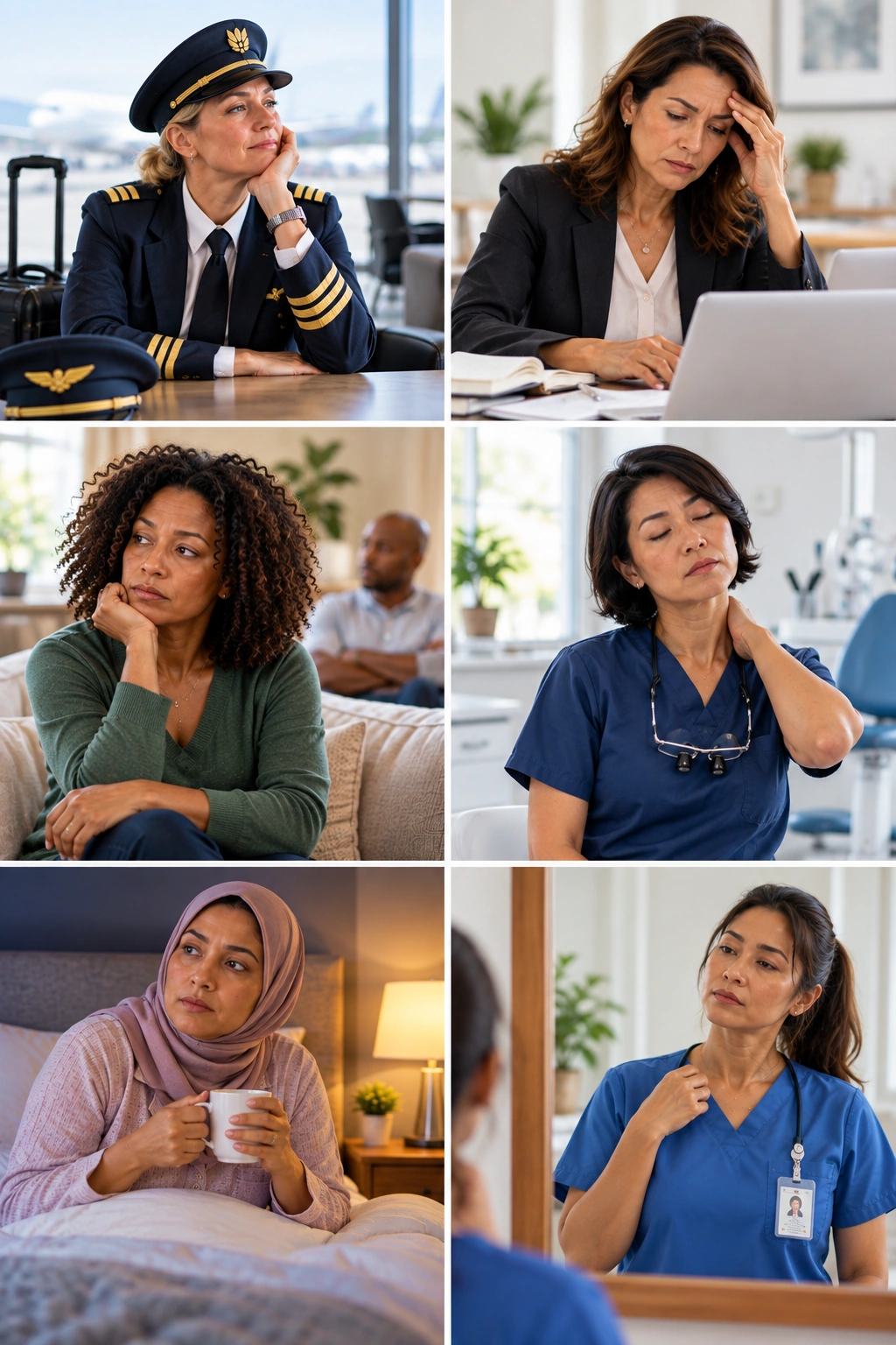 Women in their early forties balancing work, home life and everyday responsibilities.